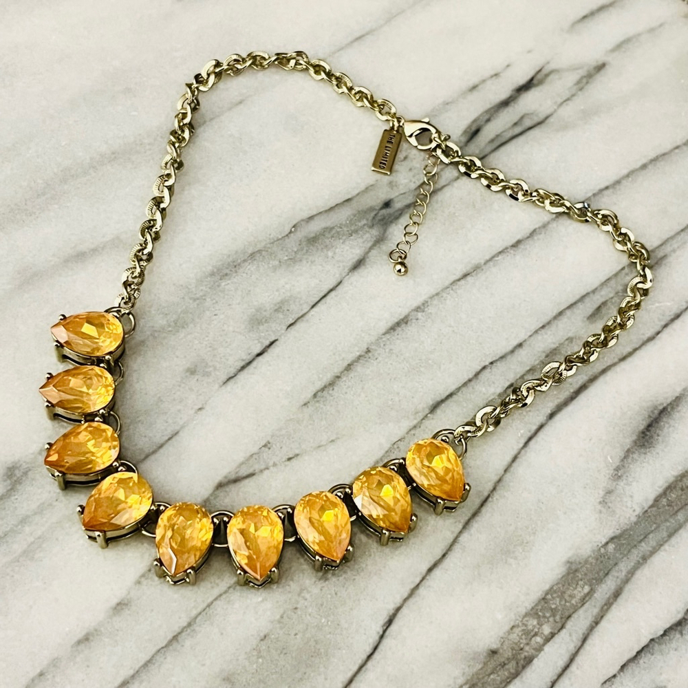The Limited Statement Necklace | Yellow‎ Faux Crystal Acrylic | Colorful Glam - Picture 3 of 7